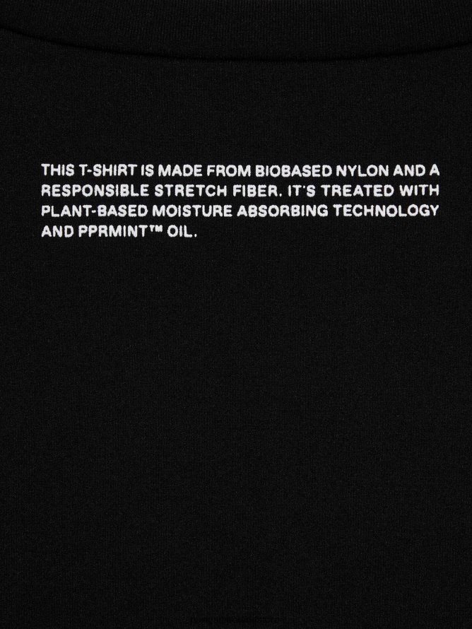 Men Pangaia Clothes Motion X T-Shirt TT8Z42515 Black