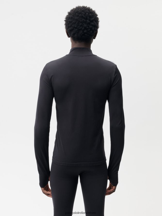 Men Pangaia Clothes Motion Zipped Long - Sleeved Top TT8Z42514 Black