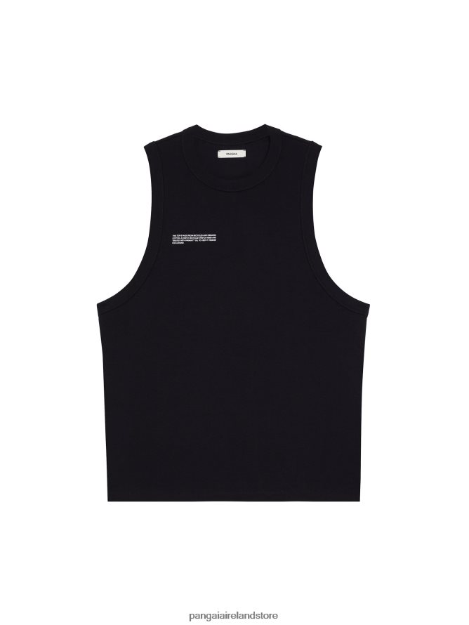 Men Pangaia Clothes Recycled Cotton Tank Top TT8Z42512 Black