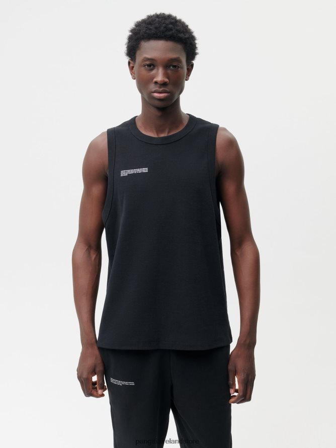 Men Pangaia Clothes Recycled Cotton Tank Top TT8Z42512 Black