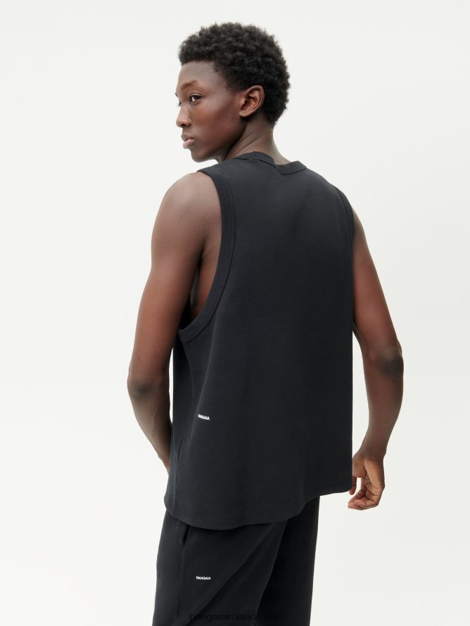 Men Pangaia Clothes Recycled Cotton Tank Top TT8Z42512 Black