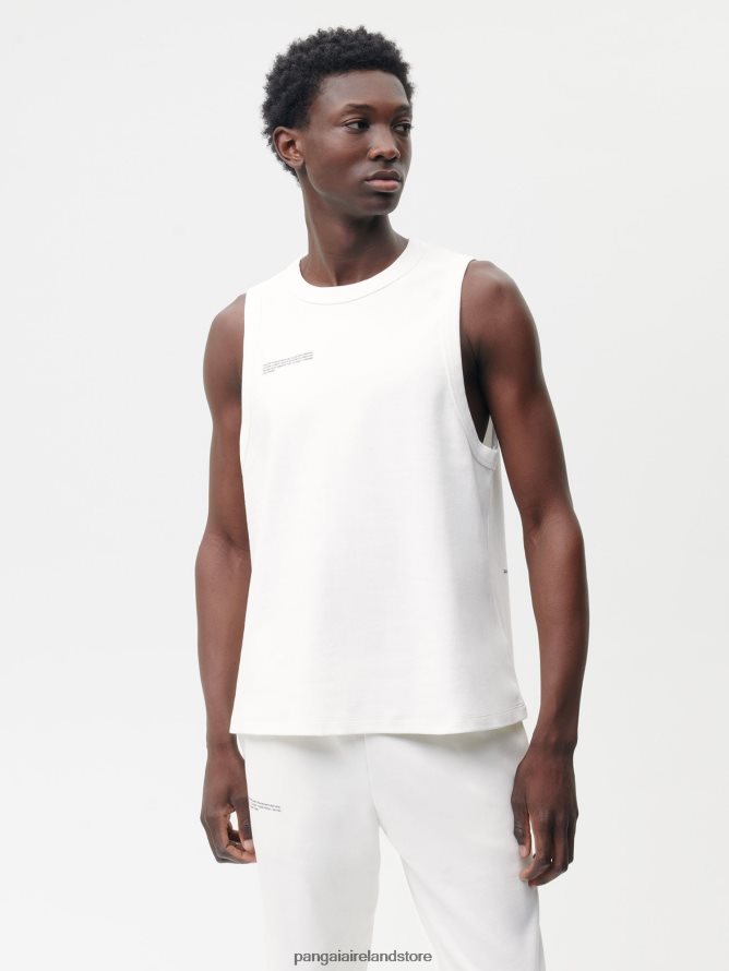 Men Pangaia Clothes Recycled Cotton Tank Top TT8Z42523 Off-White