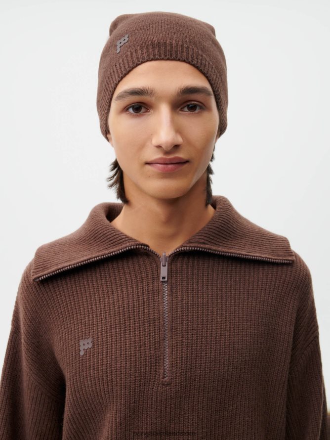 Unisex Pangaia Accessories Recycled Cashmere Beanie TT8Z42501 Chestnut Brown