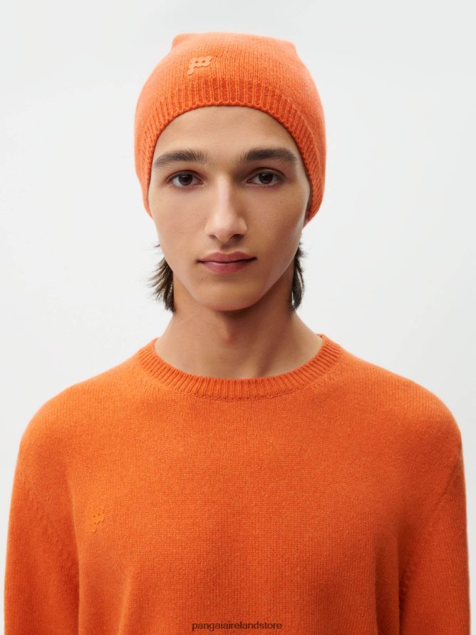 Unisex Pangaia Accessories Recycled Cashmere Beanie TT8Z42505 Cinnamon Orange