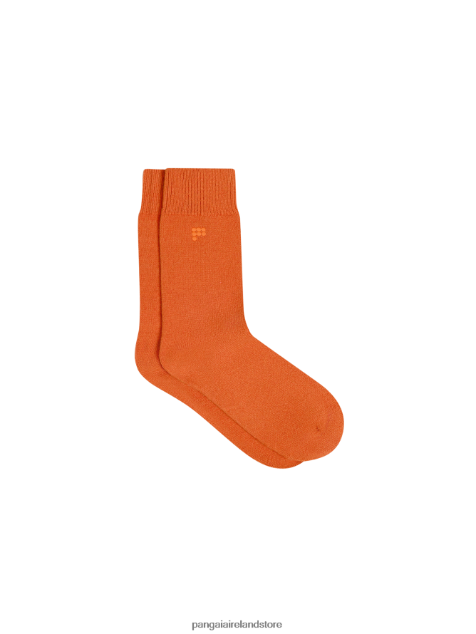 Unisex Pangaia Accessories Recycled Cashmere Socks TT8Z42499 Cinnamon Orange