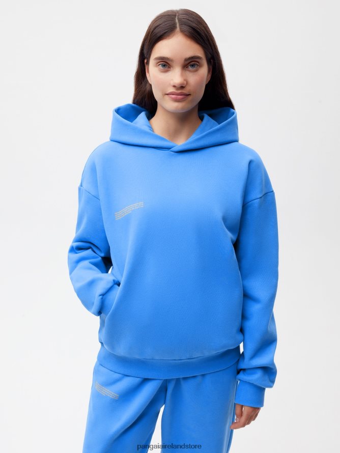 Women Pangaia Clothes In Conversion Cotton Hoodie TT8Z4223 Water Blue