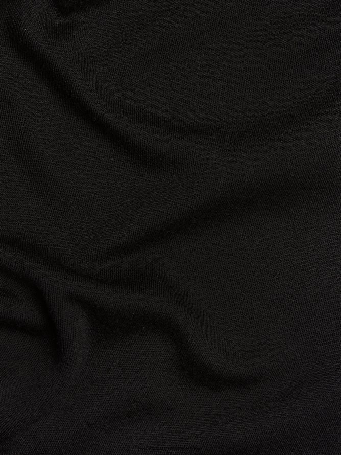 Women Pangaia Clothes Merino Wool Half Zip Hoodie TT8Z4250 Black