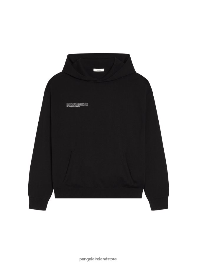 Women Pangaia Clothes Organic Cotton Knit Hoodie TT8Z4253 Black