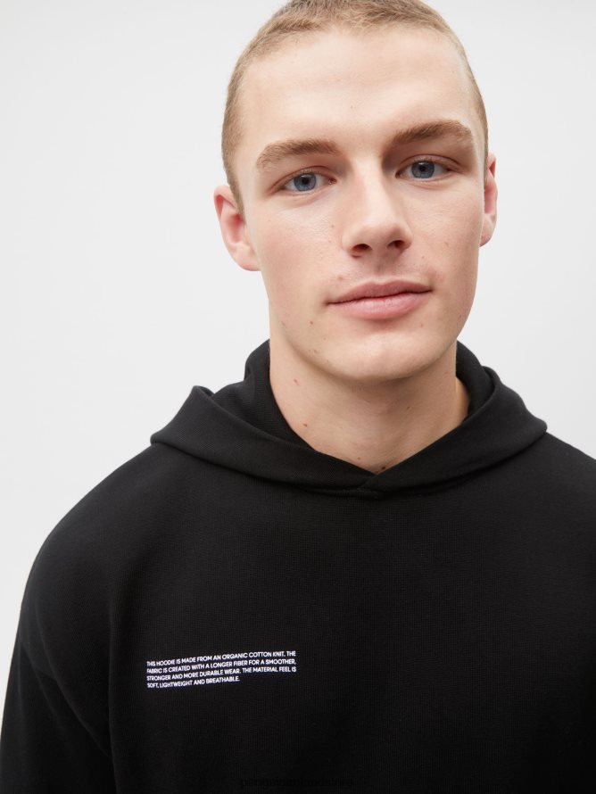 Women Pangaia Clothes Organic Cotton Knit Hoodie TT8Z4253 Black