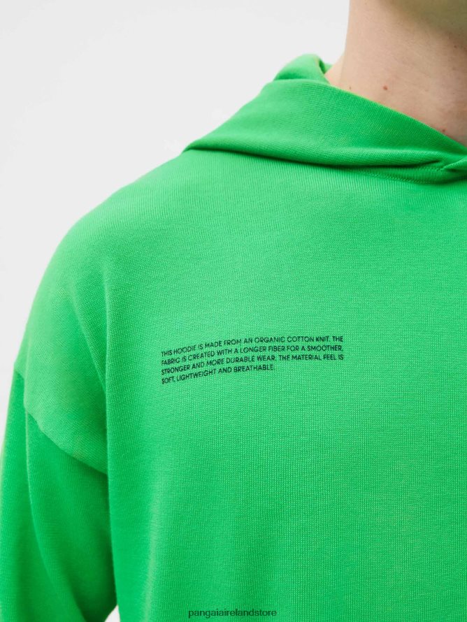 Women Pangaia Clothes Organic Cotton Knit Hoodie TT8Z4256 Jade Green
