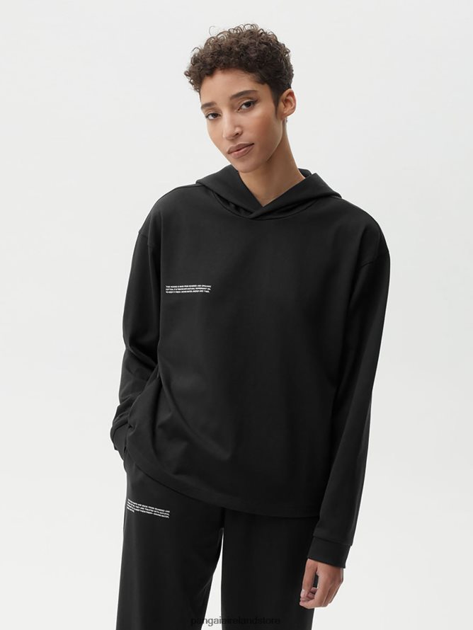 Women Pangaia Clothes Organic Cotton Loungewear Top With C-Fiber TT8Z4266 Black