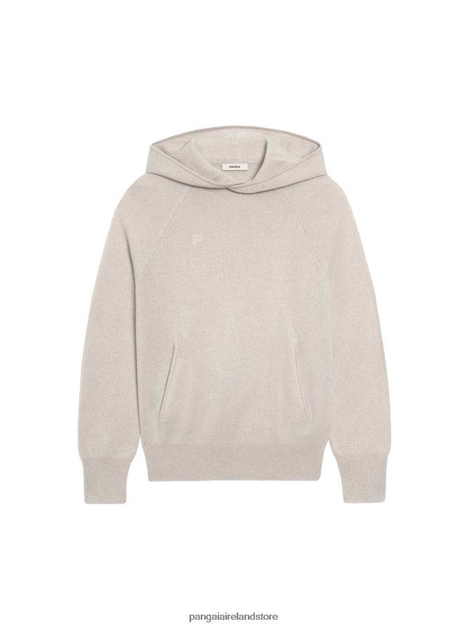Women Pangaia Clothes Recycled Cashmere Hoodie TT8Z4228 Oatmeal