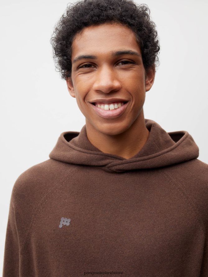 Women Pangaia Clothes Recycled Cashmere Hoodie TT8Z4245 Chestnut Brown