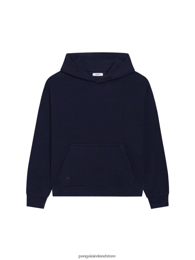 Women Pangaia Clothes Recycled Wool Jersey Hoodie - Dark Navy TT8Z4260 Navy Blue