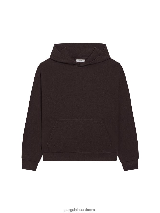 Women Pangaia Clothes Recycled Wool Jersey Hoodie TT8Z4227 Chestnut Brown