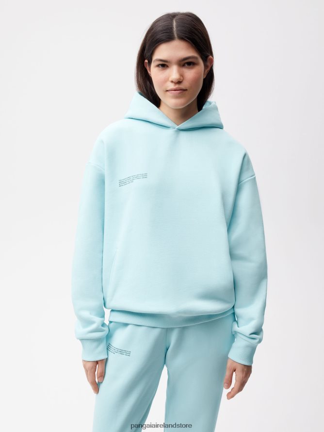 Women Pangaia Clothes Signature Hoodie TT8Z4235 Powder Blue