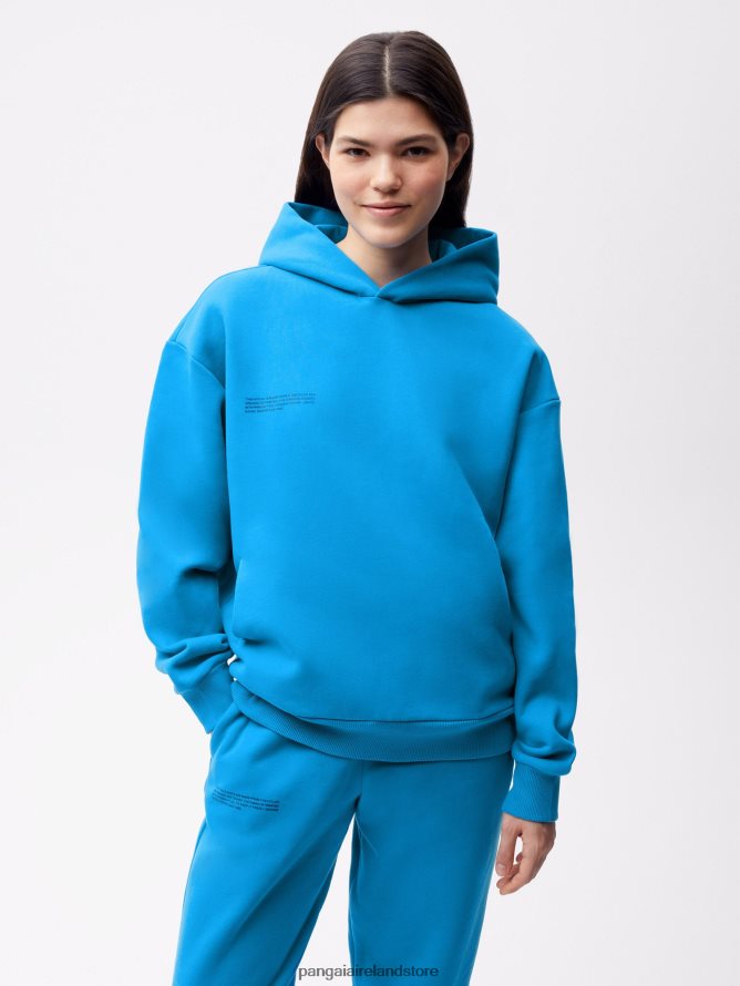 Women Pangaia Clothes Signature Hoodie TT8Z4236 Cerulean Blue