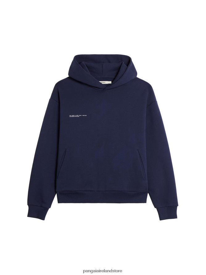 Women Pangaia Clothes Signature Hoodie TT8Z428 Navy Blue