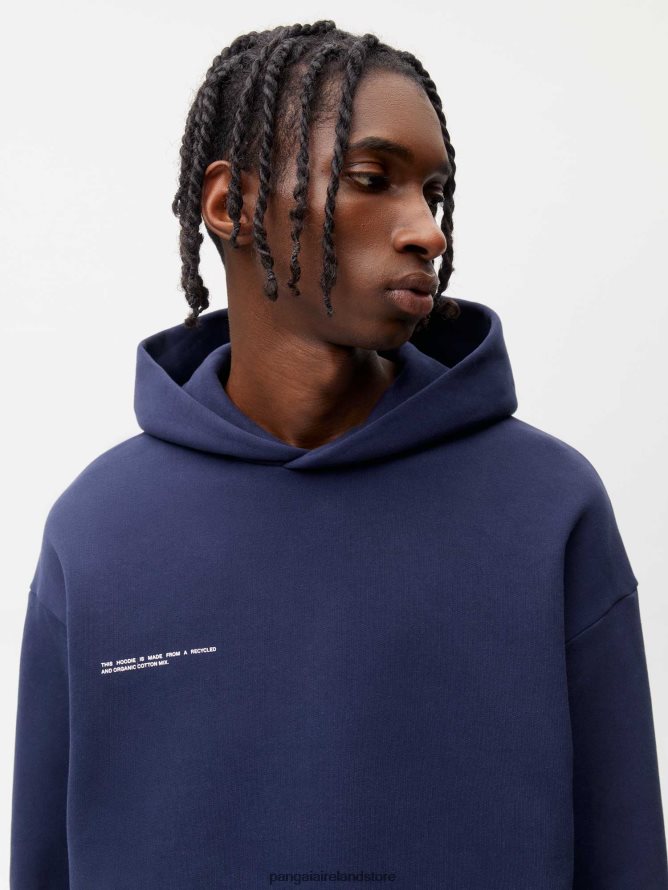 Women Pangaia Clothes Signature Hoodie TT8Z428 Navy Blue