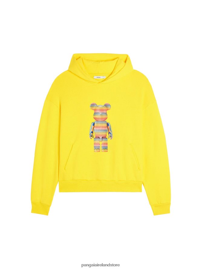 Women Pangaia Clothes X Haroshi Be@Rbrick Recycled Cotton Hoodie TT8Z4233 Saffron Yellow