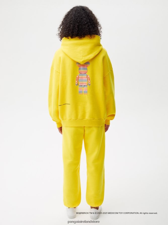 Women Pangaia Clothes X Haroshi Be@Rbrick Recycled Cotton Hoodie TT8Z4233 Saffron Yellow