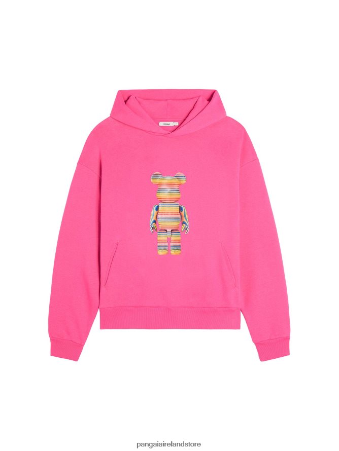 Women Pangaia Clothes X Haroshi Be@Rbrick Recycled Cotton Hoodie TT8Z4272 Flamingo Pink