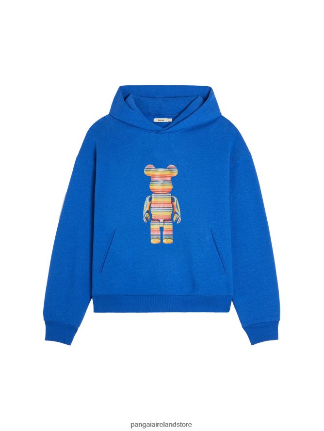 Women Pangaia Clothes X Haroshi Be@Rbrick Recycled Cotton Hoodie TT8Z4273 Cobalt Blue