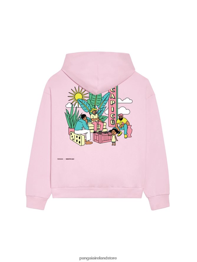 Women Pangaia Clothes X Roberto Lugo 365 Hoodie TT8Z4231 Funghi Pink