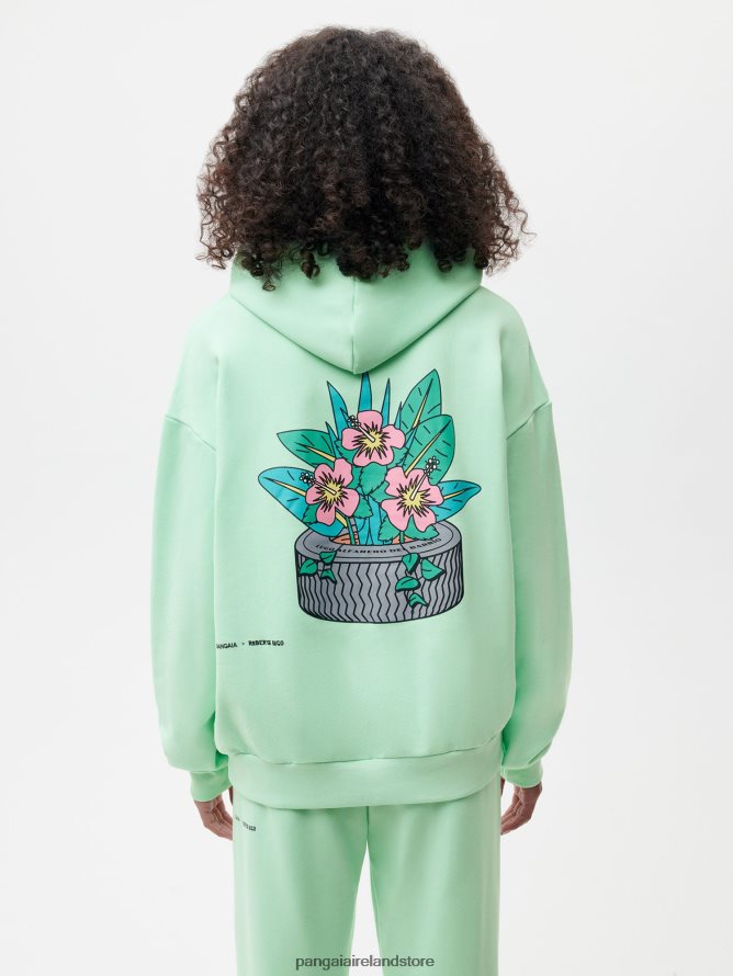 Women Pangaia Clothes X Roberto Lugo 365 Hoodie TT8Z4261 Lagoon Blue