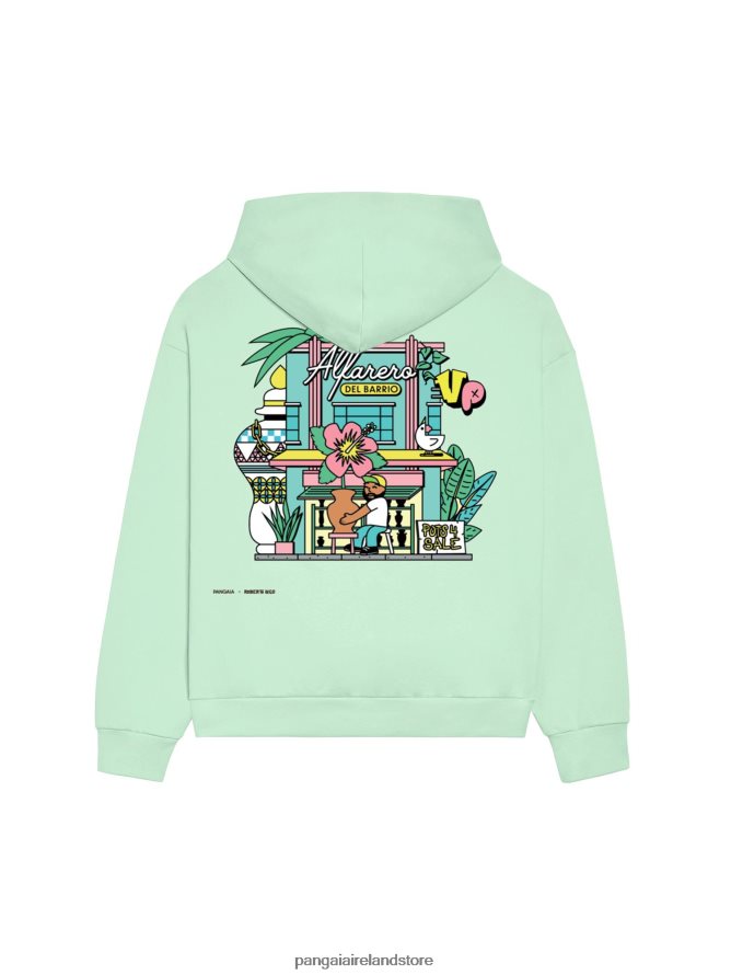 Women Pangaia Clothes X Roberto Lugo 365 Hoodie TT8Z4268 Lagoon Blue