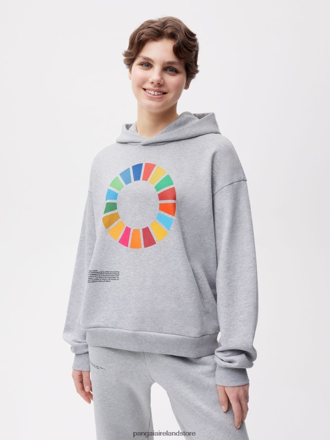 Women Pangaia Clothes X Sdgs Signature Hoodie TT8Z4232 Grey Marl