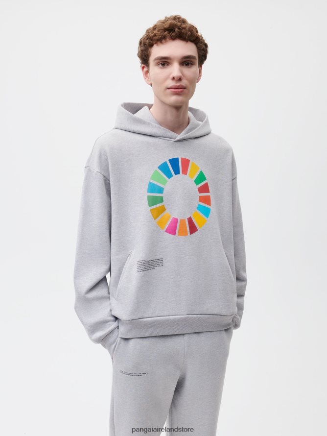 Women Pangaia Clothes X Sdgs Signature Hoodie TT8Z4232 Grey Marl