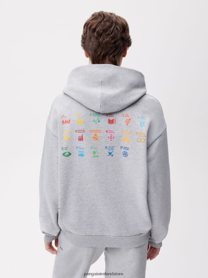 Women Pangaia Clothes X Sdgs Signature Hoodie TT8Z4232 Grey Marl