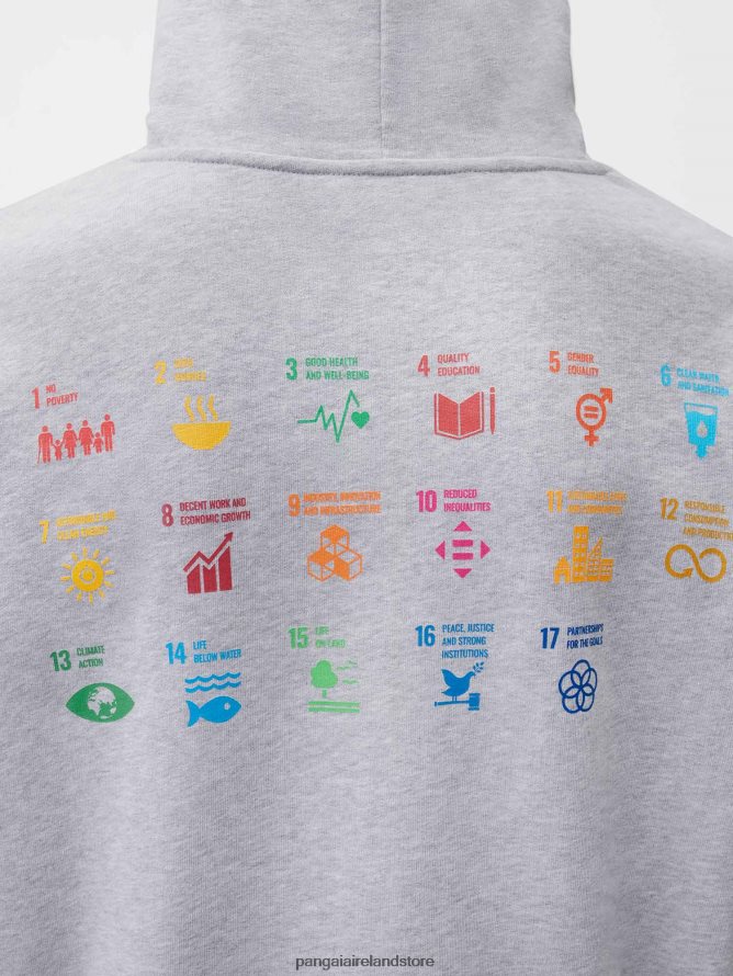 Women Pangaia Clothes X Sdgs Signature Hoodie TT8Z4232 Grey Marl