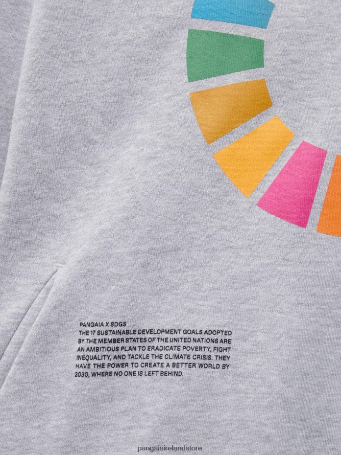 Women Pangaia Clothes X Sdgs Signature Hoodie TT8Z4232 Grey Marl