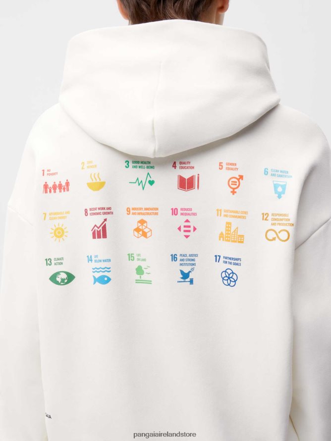 Women Pangaia Clothes X Sdgs Signature Hoodie TT8Z4246 Off-White