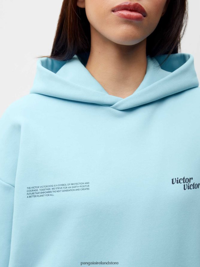 Women Pangaia Clothes X Victor Victor Signature Hoodie TT8Z4257 Celestial Blue