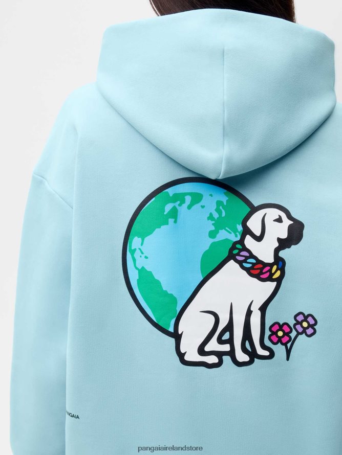 Women Pangaia Clothes X Victor Victor Signature Hoodie TT8Z4257 Celestial Blue