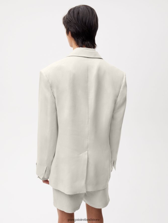 Women Pangaia Clothes Aloe Linen Tailored Blazer TT8Z42484 Limestone