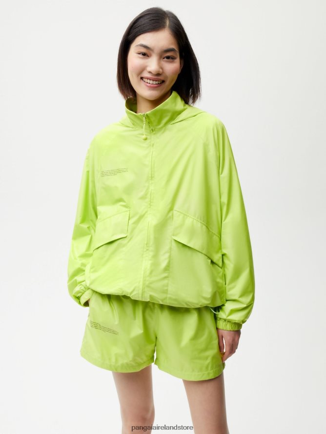Women Pangaia Clothes Enhanced Degradation Nylon Jacket TT8Z42482 Lime Green