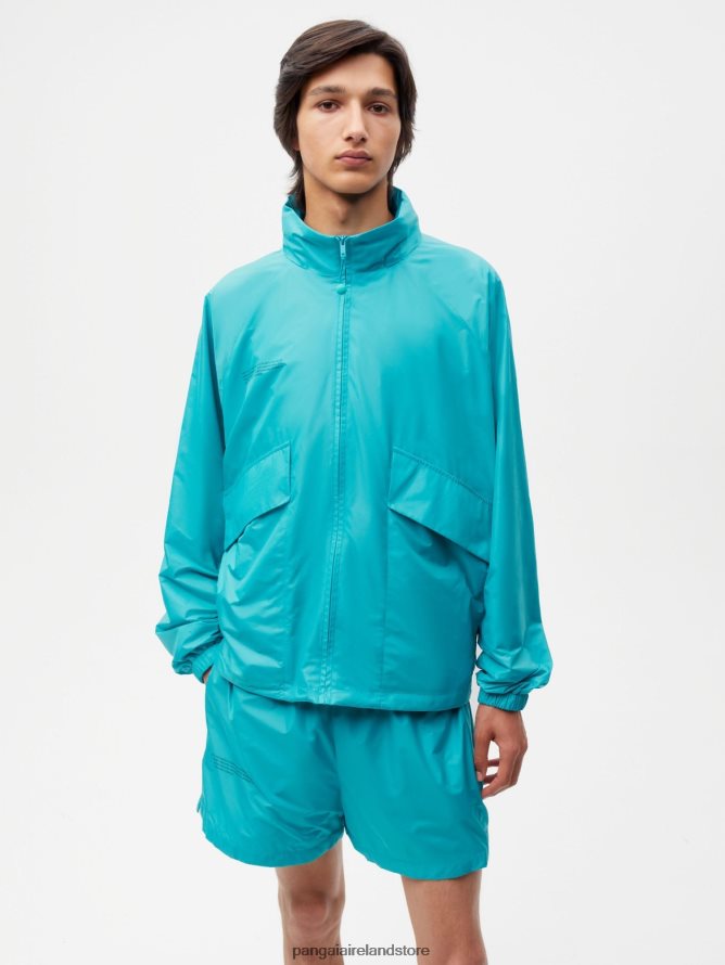 Women Pangaia Clothes Enhanced Degradation Nylon Jacket TT8Z42492 Peacock Blue