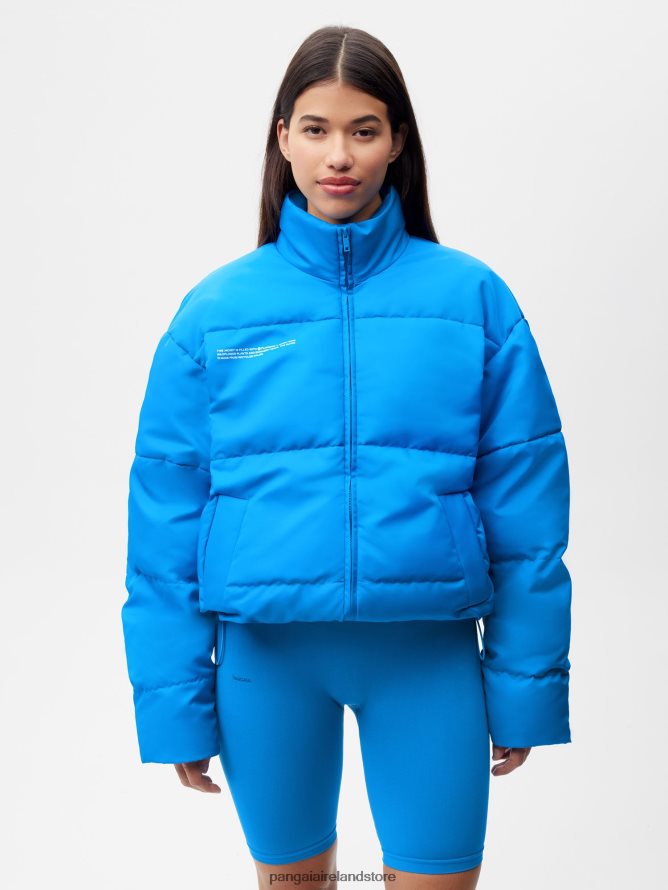 Women Pangaia Clothes Flwrdwn Bomber Jacket TT8Z42447 Cerulean Blue