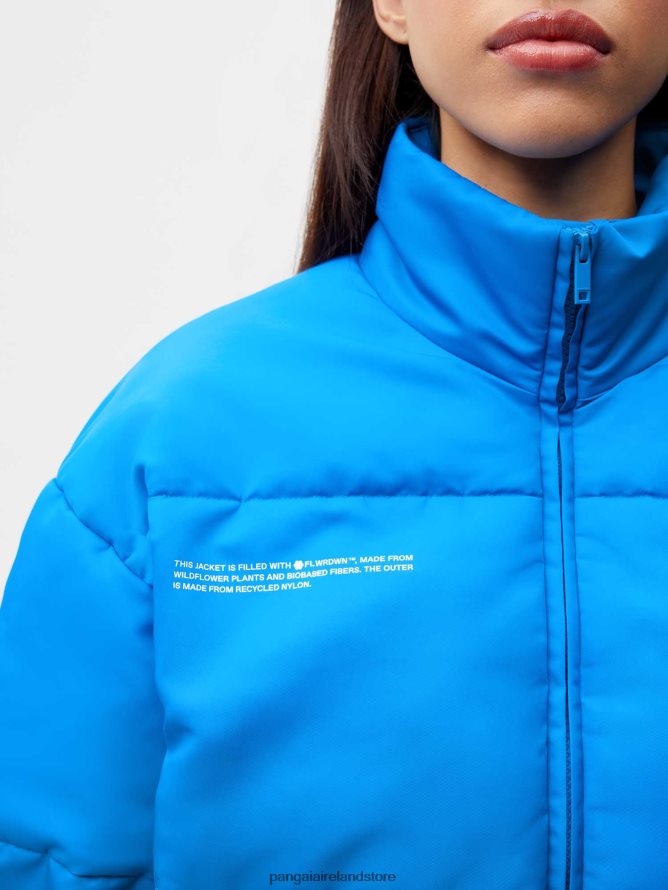 Women Pangaia Clothes Flwrdwn Bomber Jacket TT8Z42447 Cerulean Blue