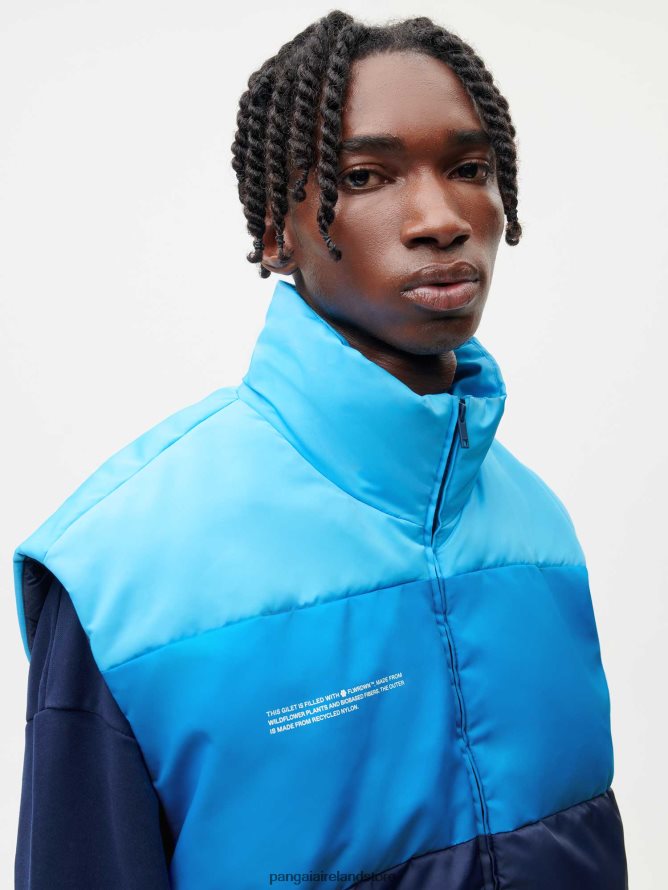 Women Pangaia Clothes Flwrdwn Gilet TT8Z42470 Navy Blue