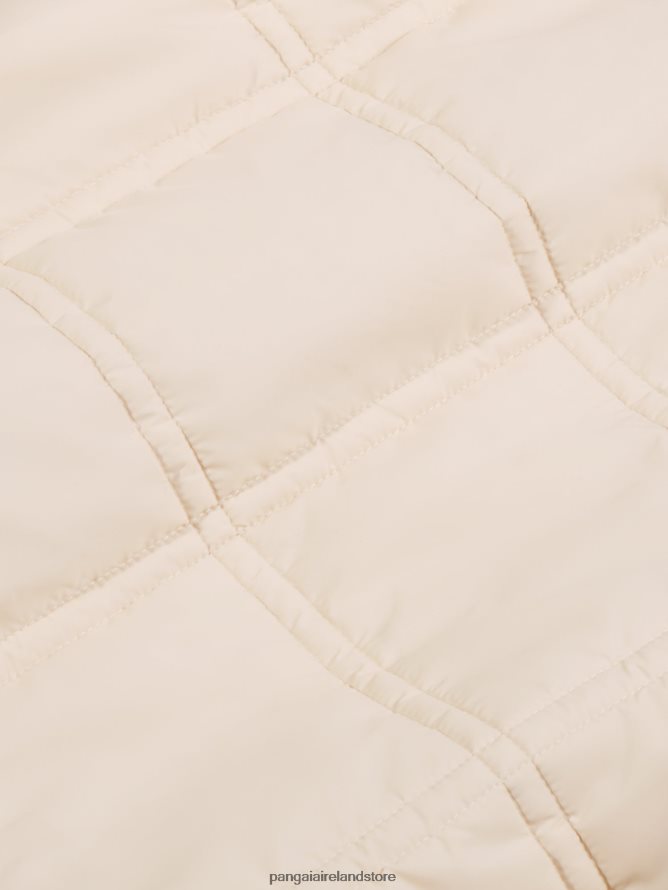 Women Pangaia Clothes Flwrdwn Quilted Collarless Jacket TT8Z42483 Sand