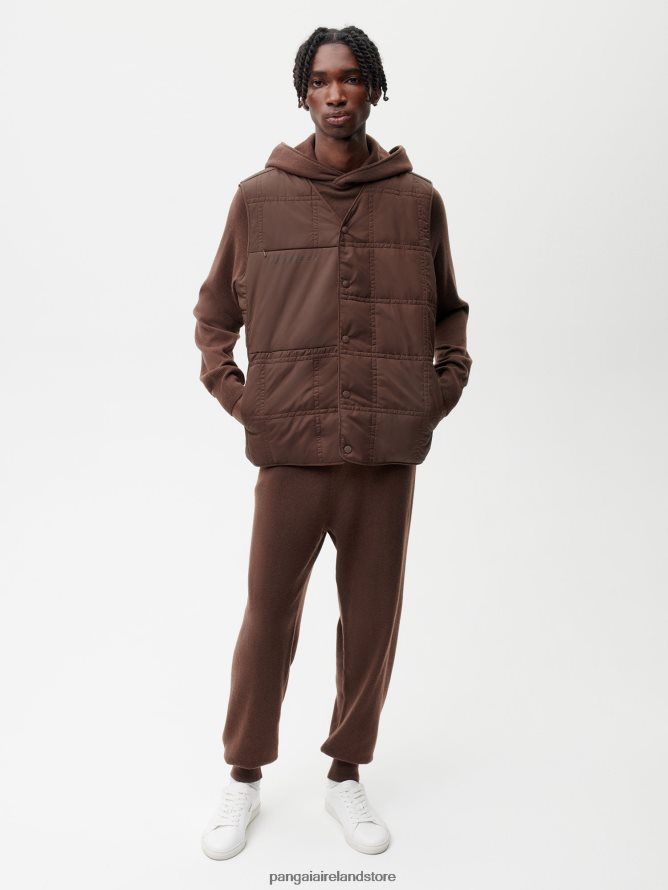 Women Pangaia Clothes Flwrdwn Quilted Gilet TT8Z42455 Chestnut Brown