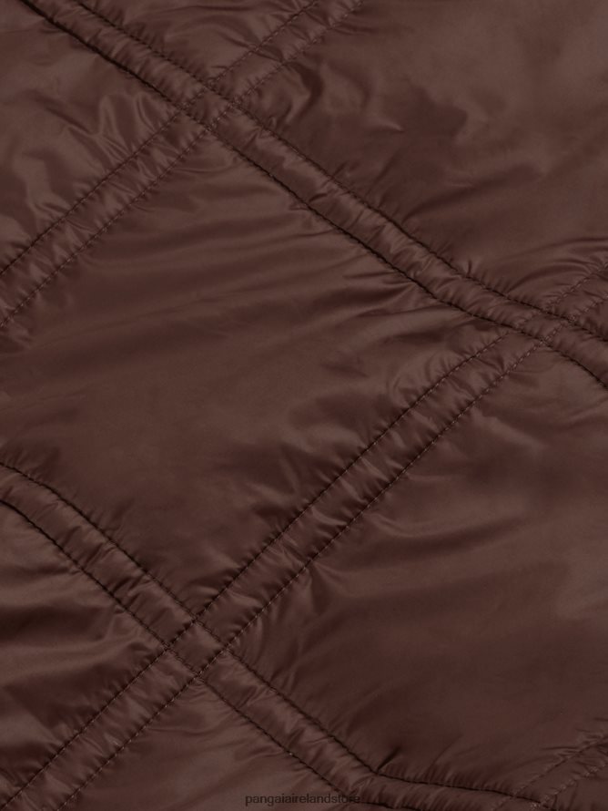 Women Pangaia Clothes Flwrdwn Quilted Gilet TT8Z42455 Chestnut Brown