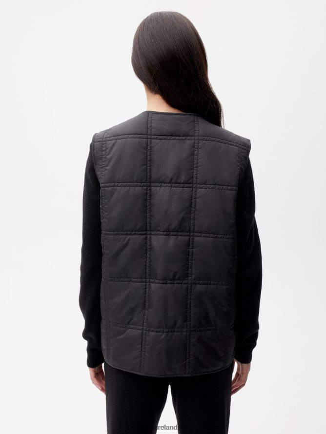 Women Pangaia Clothes Flwrdwn Quilted Gilet TT8Z42478 Black