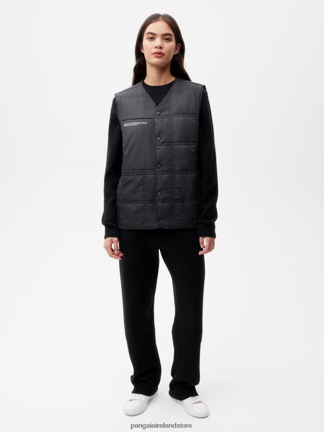 Women Pangaia Clothes Flwrdwn Quilted Gilet TT8Z42478 Black