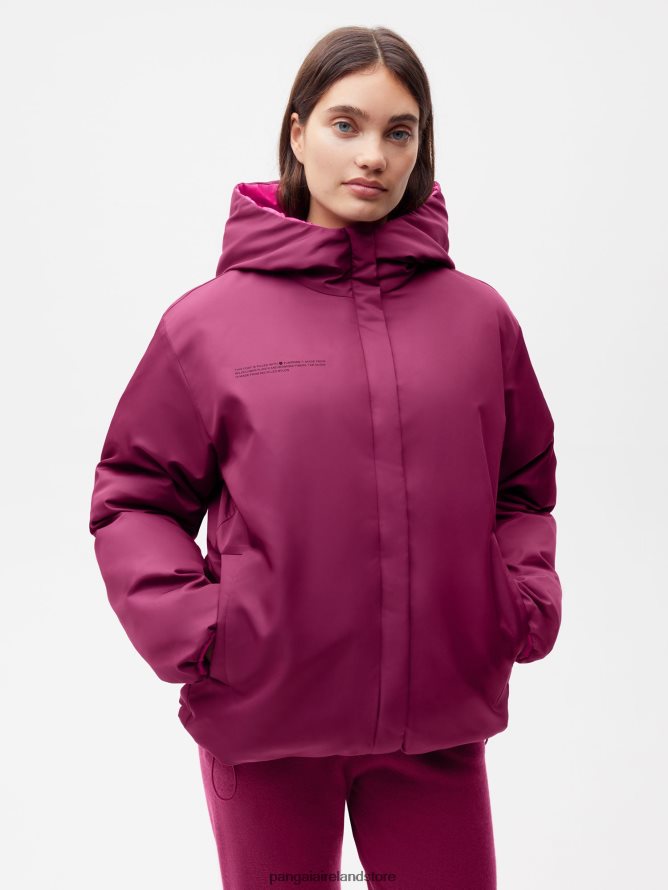 Women Pangaia Clothes Flwrdwn Reversible Jacket TT8Z42446 Plum Purple/Foxglove Pink